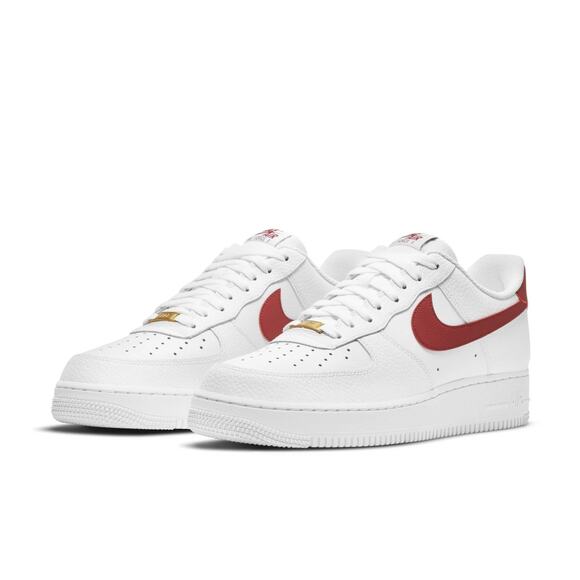 NIKE Air Force 1 \'07 Low Team Red Summit White Sz 9.5 main image 4